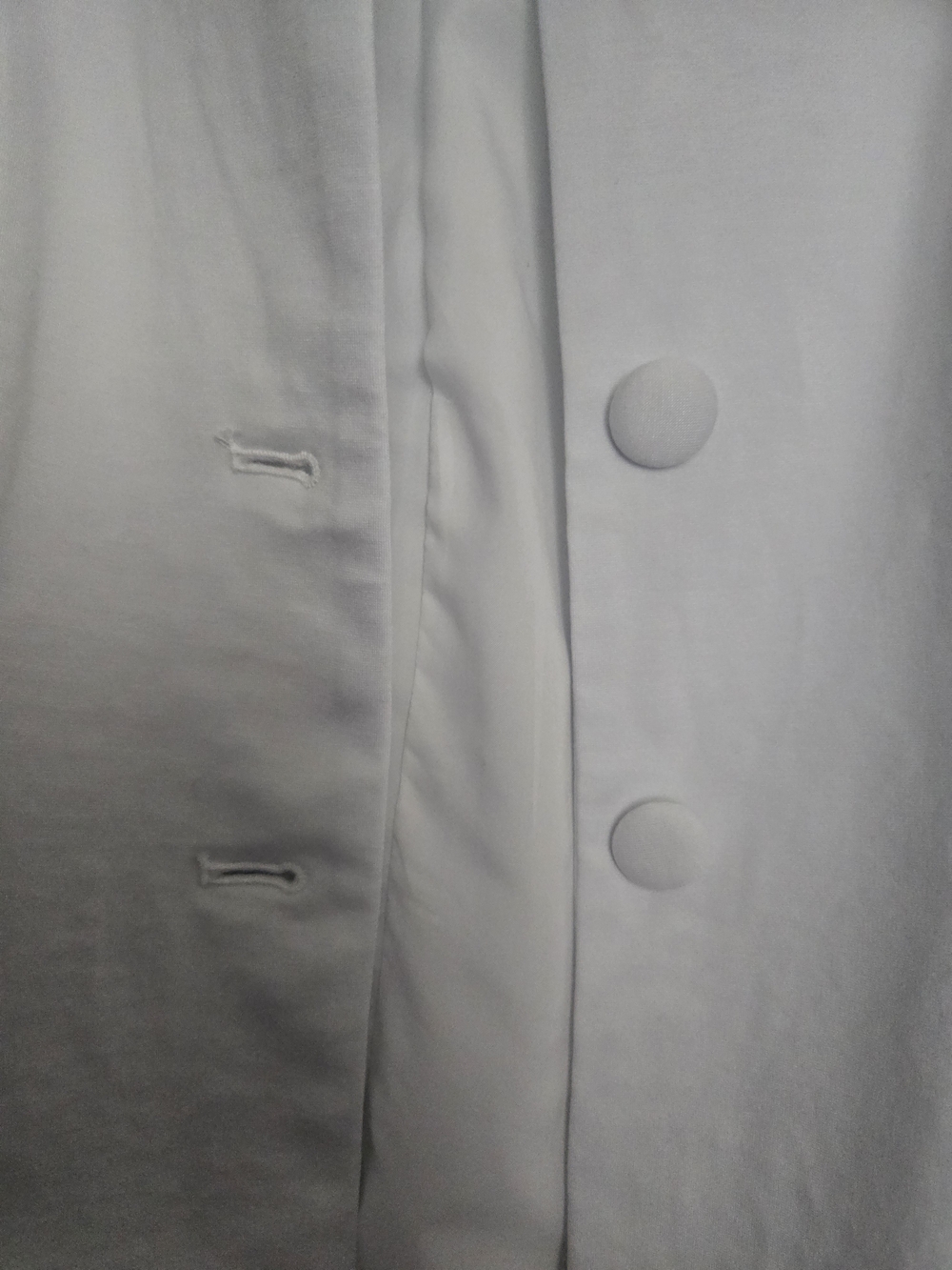 Women's White Two-Button Ponte Jacket - Picture 3 of 10